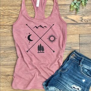 Women’s Graphic Tank Top, Outdoor, Nature, Explore